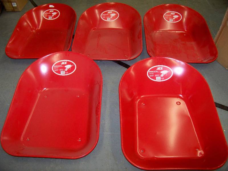 lot 1380 image: 5 Ace Hardware Wheelbarrow Trays