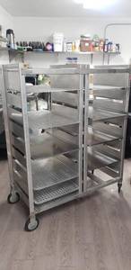 lot 3561 image: Double Sided Commercial Pan Rack, Contents Not Included