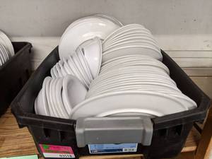 lot 3518 image: Assorted Ceramic Plates And Plastic Bowls