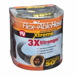 lot 4061 image: As Seen on TV 50 Flexible Extreme Garden Hose Black