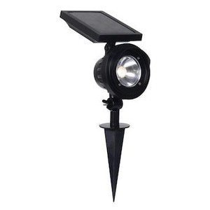 lot 4074 image: Portfolio 120-Lumen Black Solar LED Spot Light