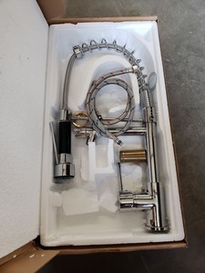 lot 4082 image: Pull Down Stainless Steel Faucet