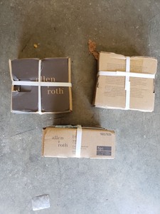 lot 4108 image: Allen & Roth Ogee Charcoal Ceramic Wall Tile 6 X 6 Box Of 5 Pieces. 3 PACK