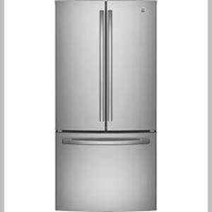 lot 3234 image: GWE19JSLKFSS. GE 18.6 Cu. Ft. Counter-Depth French-Door Refrigerator Stainless Steel