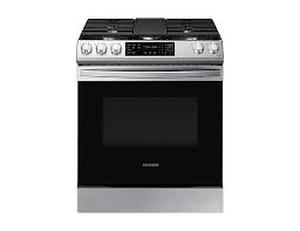 lot 3249 image: Samsung NX60T8311SS 30 Inch Slide-In Smart Gas Range