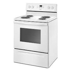 lot 3252 image: Whirlpool - 4.8 Cu. Ft. Self-Cleaning Freestanding Electric Range - White