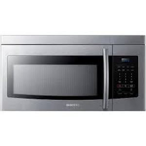 lot 3283 image: Samsung - 1.6 Cu. Ft. Over-the-Range Microwave - Stainless steel. ModelME16K3000AS