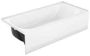 lot 3317 image: PROFLO PFB14CL White 60 X 30 Three Wall Alcove Tub