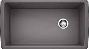 lot 3323 image: Blanco DIAMOND Super Single Bowl SILGRANIT Sink Anthracite