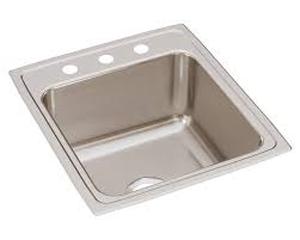 lot 3328 image: Elkay Gourmet 19.5 x 19 Perfect Drain Top Mount Kitchen Sink