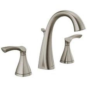 lot 14311 image: Delta Sandover 2 handle pulldown bathroom faucet
