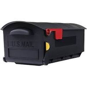 lot 14349 image: Gibraltar Plastic Large Size Post Mount Mailbox Black