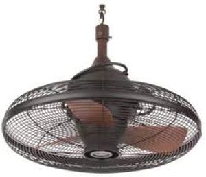 lot 14356 image: allen  roth Valdosta 20-in Oil rubbed bronze IndoorOutdoor Downrod Mount Ceiling Fan (3-Blade)