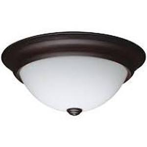 lot 14358 image: Project Source 13-in W Bronze LED Ceiling Flush Mount