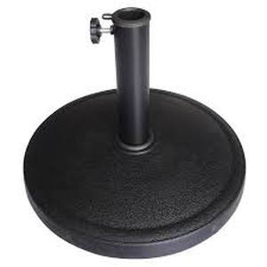 lot 14364 image: Garden Treasures Black Concrete Filled Resin Umbrella Base