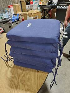 lot 14416 image: Wrought Iron Seat Pads Set of 6
