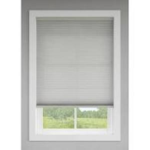 lot 14370 image: LEVOLOR Graphite Light Filtering Cordless Polycotton Cellular Shade 28x72