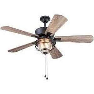 lot 14401 image: Harbor Breeze Merrimack II 52-in Matte Bronze Led Indooroutdoor Ceiling Fan ...