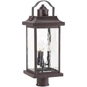 lot 14407 image: Kichler Lighting Linford 21.3-in H Olde Bronze Post Light
