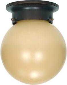 lot 14433 image: Nuvo Lighting 601279 Mahogany Bronze 1 Light 6 Wide Flush Mount Ceiling Fixture