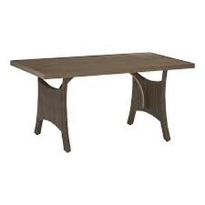 lot 14486 image: Northborough 32.8-in W x 57.1-in L Rectangular Aluminum Wicker Dining Table
