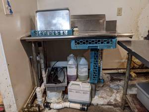 lot 8544 image: Dishwasher Side Tables Left And Right, Buyer Responsible For Removal