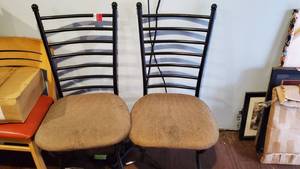 lot 8555 image: (2) Metal Dining Chairs