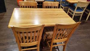 lot 8575 image: 4ft Dining Table With 4 Chairs