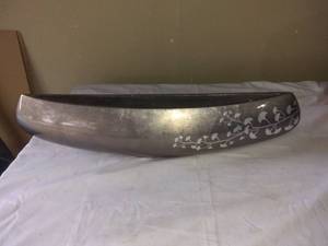 lot 4602 image: Home Decor Canoe With Painted Design