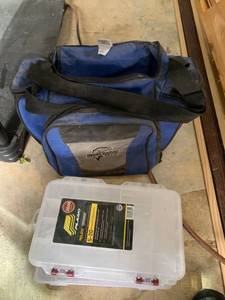 lot 4630 image: Okeechobee Fats Fishing Bag With 3 Empty Stowaway Containers Location A2