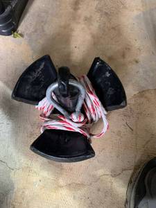 lot 4631 image: 12 Pound Anchor With Rope Location A2