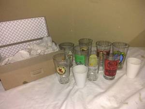 lot 4665 image: Lot Of Various Drinking Glasses In A Neat Box