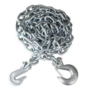 lot 4739 image: Everbilt 38 in. x 14 ft. Grade 43 Zinc Plated Steel Logging Chain with Hooks