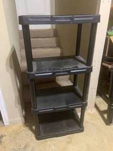 lot 4743 image: Four Tier Plastic Shelf