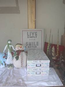 lot 4746 image: Lot of Christmas Decor Location Workbench
