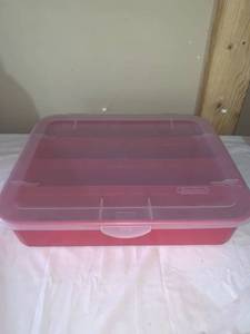 lot 4750 image: Red Sterlite Organizing Tub Location Workbench