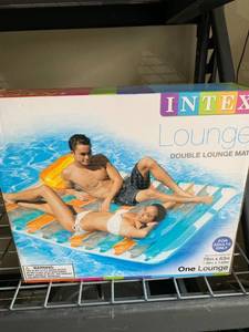 lot 7606 image: Intex Inflatable Double Lounge Mat 78x63 Inches Location A3