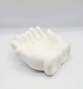 lot 5012 image: Disney Treasure Craft Mickey Mouse Hands White Ceramic Dish