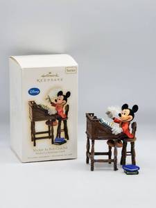 lot 5123 image: Disney Hallmark Keepsake Ornament Mickey as Bob Cratchit Mickeys Christmas Carol Handcrafted and Dated 2009