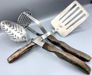 lot 5066 image: Vintage CUTCO NO. 13,14, and 16 Stainless Cooking Cutlery