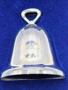 lot 4999 image: Reed & Barton Silverplate Christmas Bell - Engraved Christmas 2001