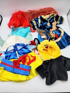 lot 5159 image: (4) Build A Bear Costumes Clothes - Brave, Ariel, Snow White and Love Bee