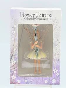lot 5178 image: Retired Cicely Mary Barker Flower Fairies Ornament Figurine 86987 Pink Fairy (girl) - New in Box plus 4 Ornament display hangers