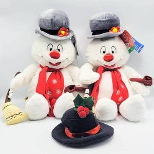 lot 5147 image: (2) Build A Bear Frosty the Snowman Plushes with Tags - Hat and Cheeks Light Up