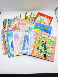 lot 5193 image: (18) Vintage Golden Books Copyright Dates 1948 - 1990s - Disney, Sesame Street, Barbie and Other Classics