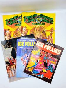 lot 5195 image: (5) Vintage Collector - 1980  Ringling Bros. and Barnum & Bailey Circus 109th Edition Souvenir Program & Magazine x 2, 1978 Ice Capades Program and (2) 1977 & 1978 Ice Follies Programs