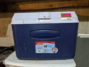 lot 5445 image: Rubbermaid 48 Quart Cooler