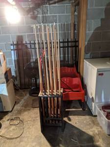 lot 5460 image: Pool Cues And Pool Balls