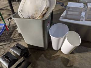 lot 6372 image: (3) Trashcans, Contents Not Included