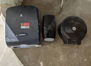 lot 6389 image: Paper Towel, Soap And Toilet Paper Dispensers